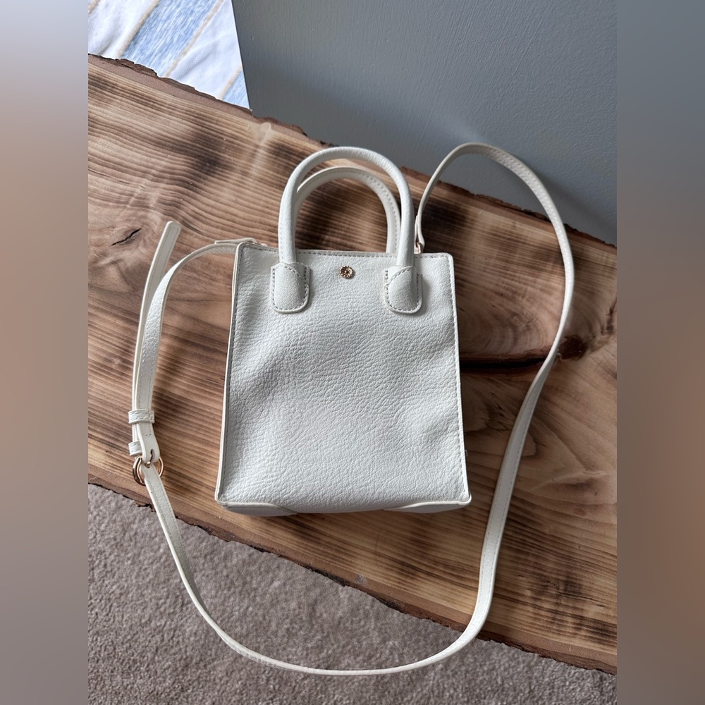 LC Lauren Conrad White Mini Bag with Versatile Design